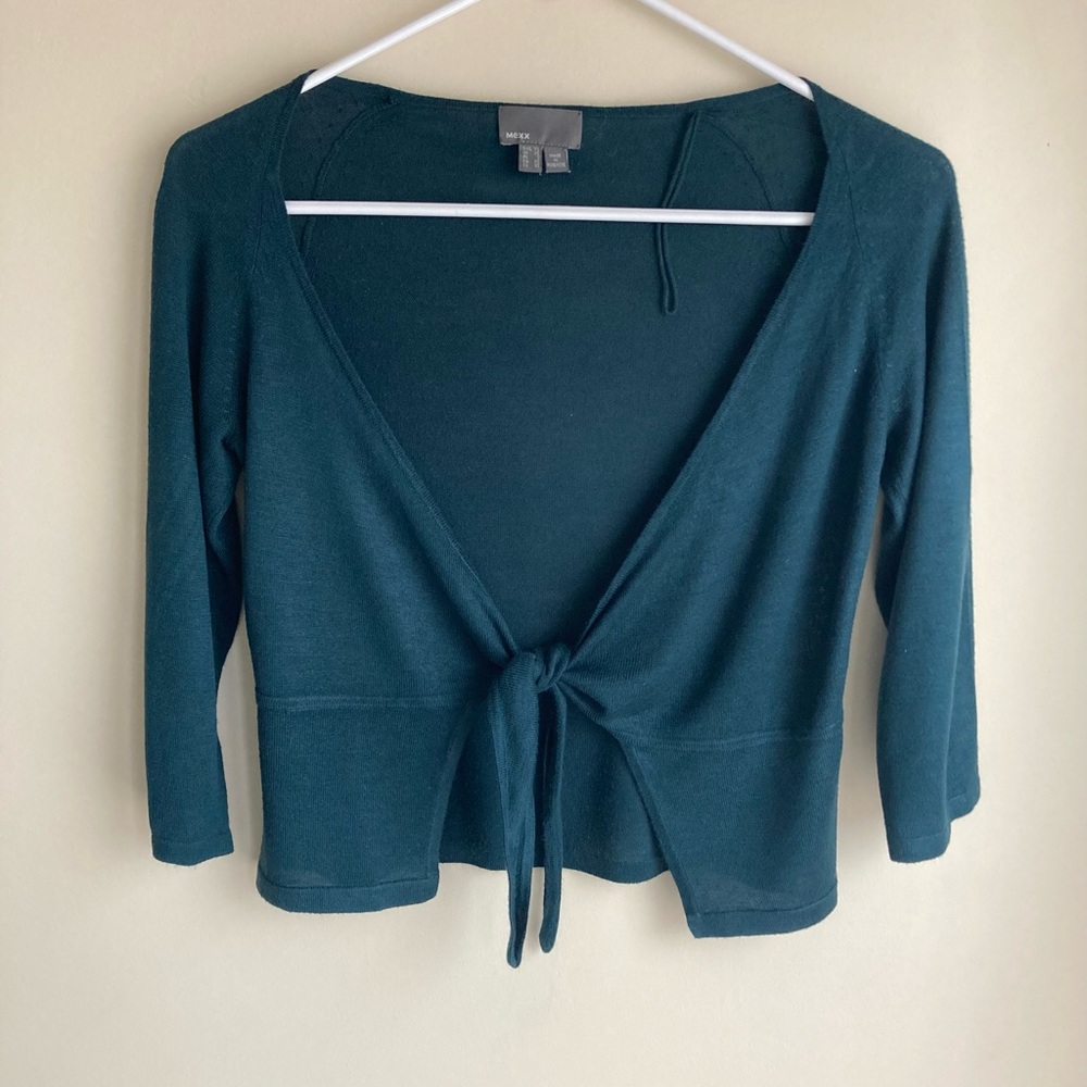Tie Front Cropped Cardigan